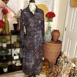 Bright & Beautiful Chalkboard Equation Maxi Dress